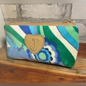 Vintage Y2K NWT Juicy Couture Make- Up Bag, Poolside Collection, Terry Cloth